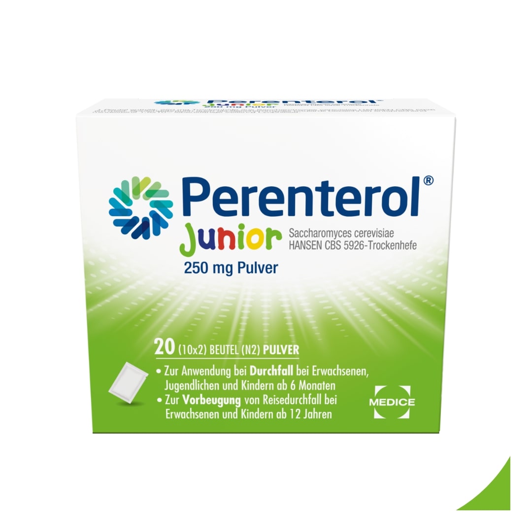 Perenterol Junior 250 mg bei akutem Durchfall und zur Vorbeugung 20 Stück