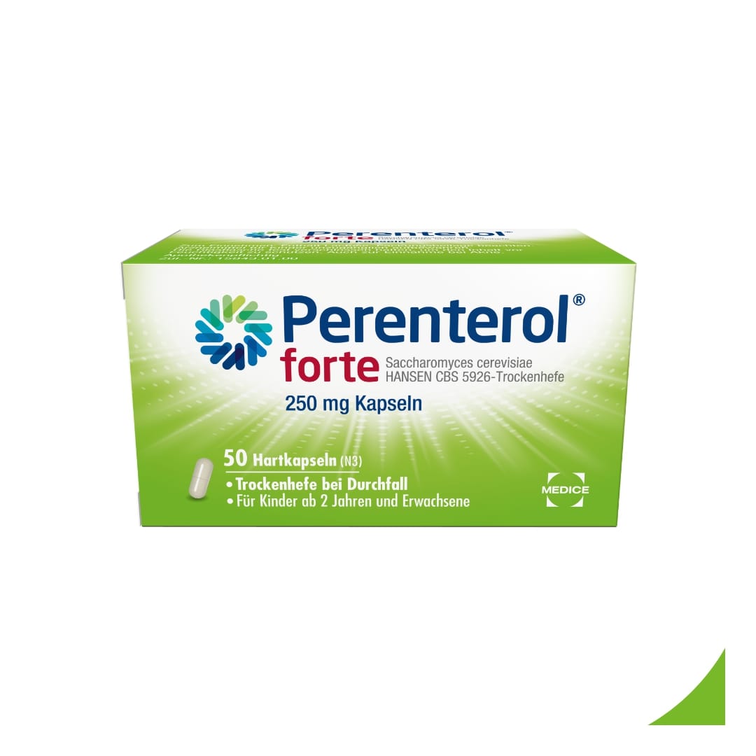 Perenterol forte 250 mg bei akutem Durchfall und zur Vorbeugung 50 Stück
