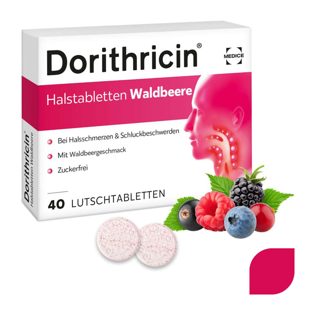 Dorithricin Halstabletten Waldbeere bei Halsschmerzen 40 Stück