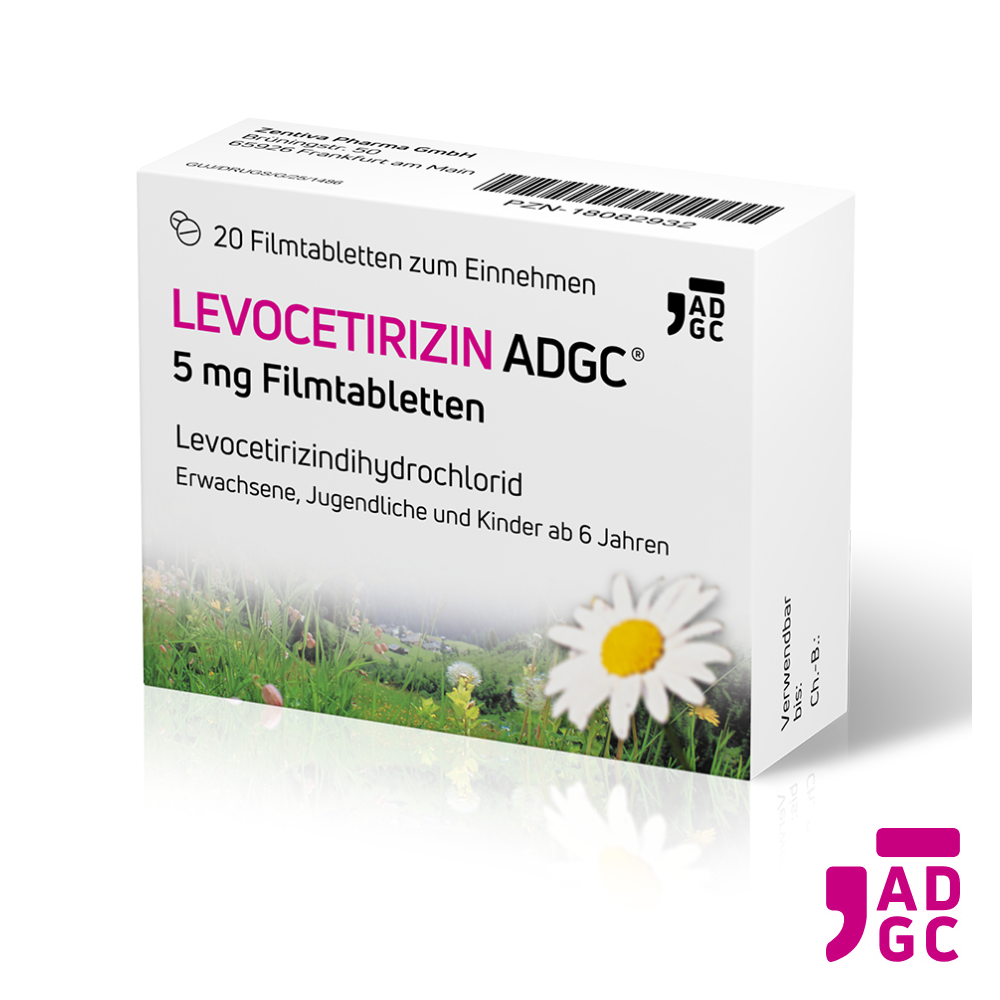 Levocetirizin bei Allergie 20 Stück 