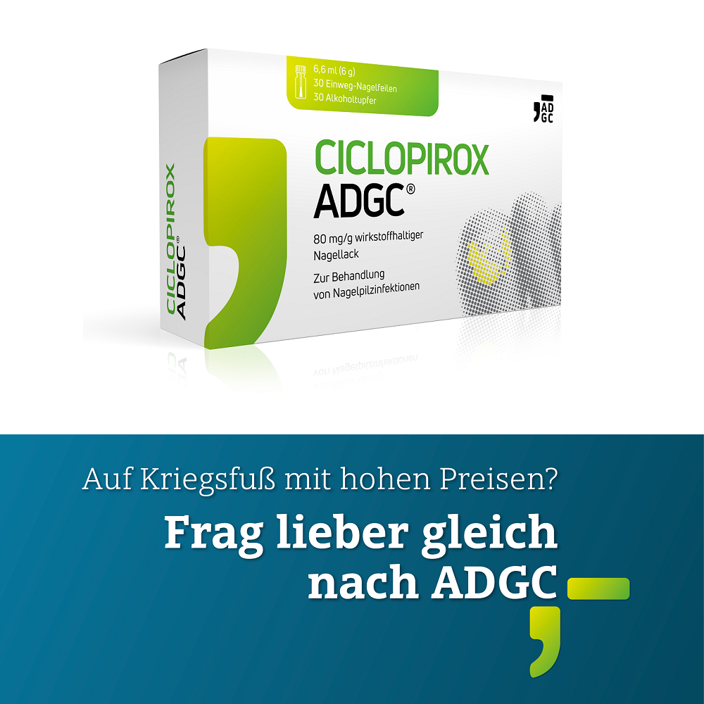 Ciclopirox-ADGC 6,6 ml  bei Nagelpilzinfektionen 