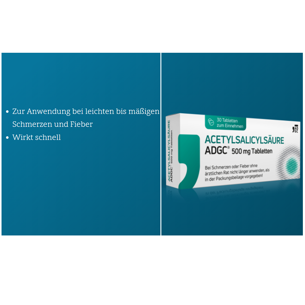 Acetylsalicylsäure-ADGC bei Schmerzen 30 Stück